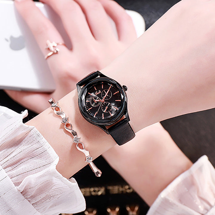 Casual Women's Student Quartz Calendar Wrist Watch